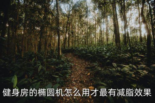橢圓機使用方法，健身房的橢圓機怎么用才最有減脂效果