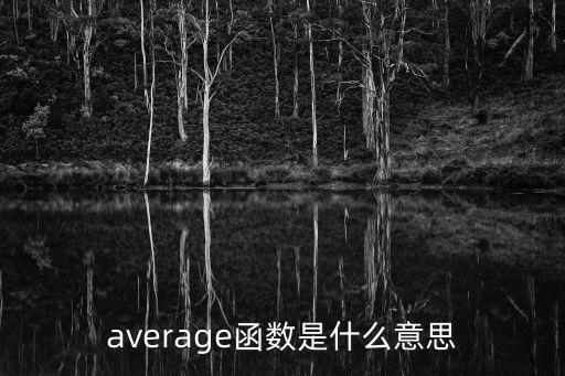average函數(shù)，average函數(shù)是什么意思