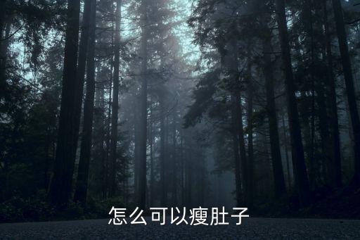 怎么可以瘦肚子