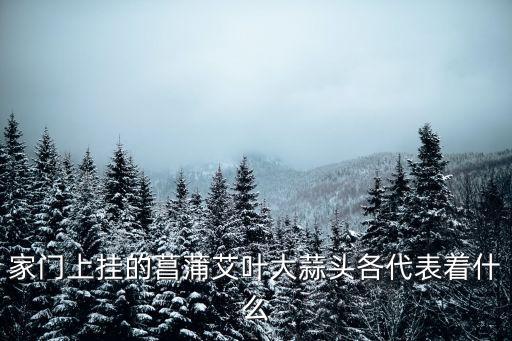 家門上掛的菖蒲艾葉大蒜頭各代表著什么