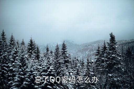 qq密碼忘了，qq密碼忘記