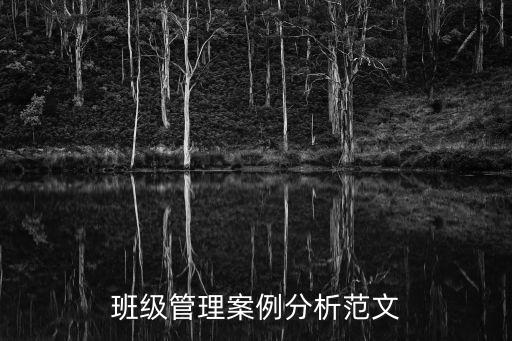 班級管理案例分析范文