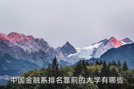 金融學專業大學排名，中國金融系排名靠前的大學有哪些