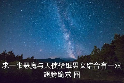 求一張惡魔與天使壁紙男女結合有一雙翅膀跪求 圖