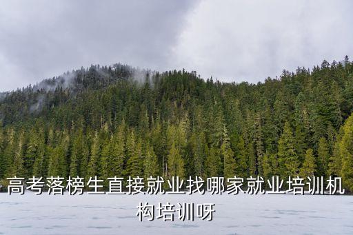 高考落榜生直接就業(yè)找哪家就業(yè)培訓(xùn)機(jī)構(gòu)培訓(xùn)呀
