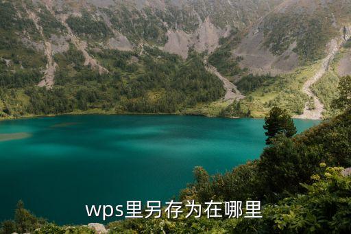 wps里另存為在哪里