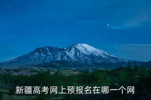 新疆招生網網址，新疆高考網上預報名在哪一個網