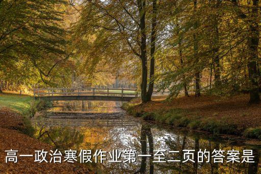 高一政治寒假作業第一至二頁的答案是