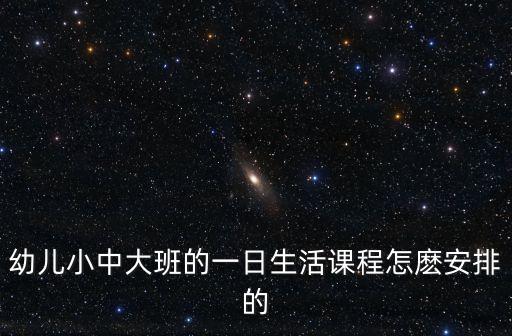 幼兒小中大班的一日生活課程怎麼安排的