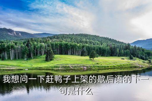 趕鴨子上架歇后語下一句是什么，趕鴨子上架的的下一句是什么是歇后語