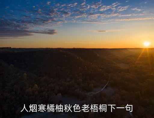 人煙寒橘柚，人煙寒橘柚秋色老梧桐下一句