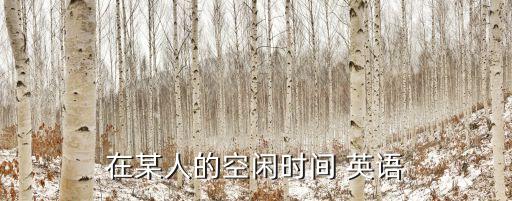 空閑的英文，在某人的空閑時間 英語