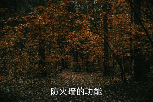 防火墻功能，防火墻有什么用途