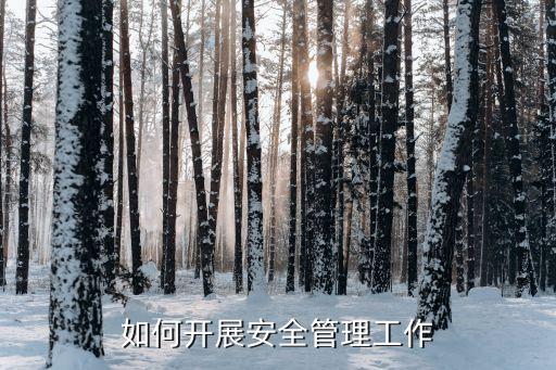 如何開展安全管理工作