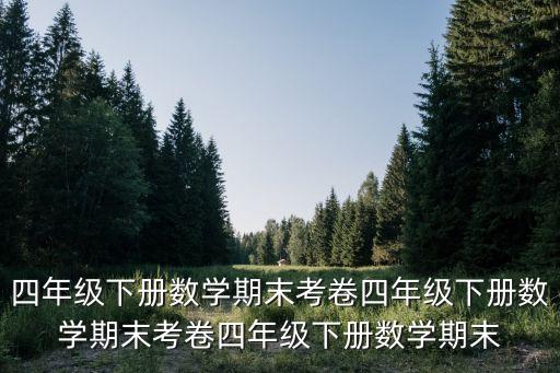 四年級下冊數學期末試卷，四年級下冊數學期末考卷四年級下冊數學期末考卷四年級下冊數學期末